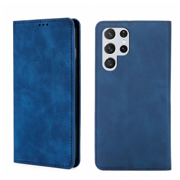 Skin Feel Magnetic Horizontal Flip Leather Phone Case, For Samsung Galaxy S22+ 5G, For Samsung Galaxy S22 Ultra 5G