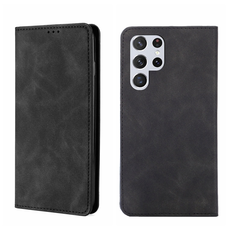 Skin Feel Magnetic Horizontal Flip Leather Phone Case, For Samsung Galaxy S22+ 5G, For Samsung Galaxy S22 Ultra 5G
