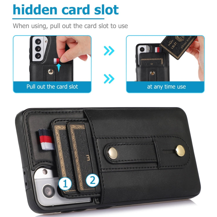 Wristband Kickstand Wallet Leather Phone Case, For Samsung Galaxy S22 5G, For Samsung Galaxy S22+ 5G, For Samsung Galaxy S22 Ultra 5G, For Samsung Galaxy S21 5G, For Samsung Galaxy S21+ 5G, For Samsung Galaxy S21 Ultra 5G, For Samsung Galaxy S20�������...