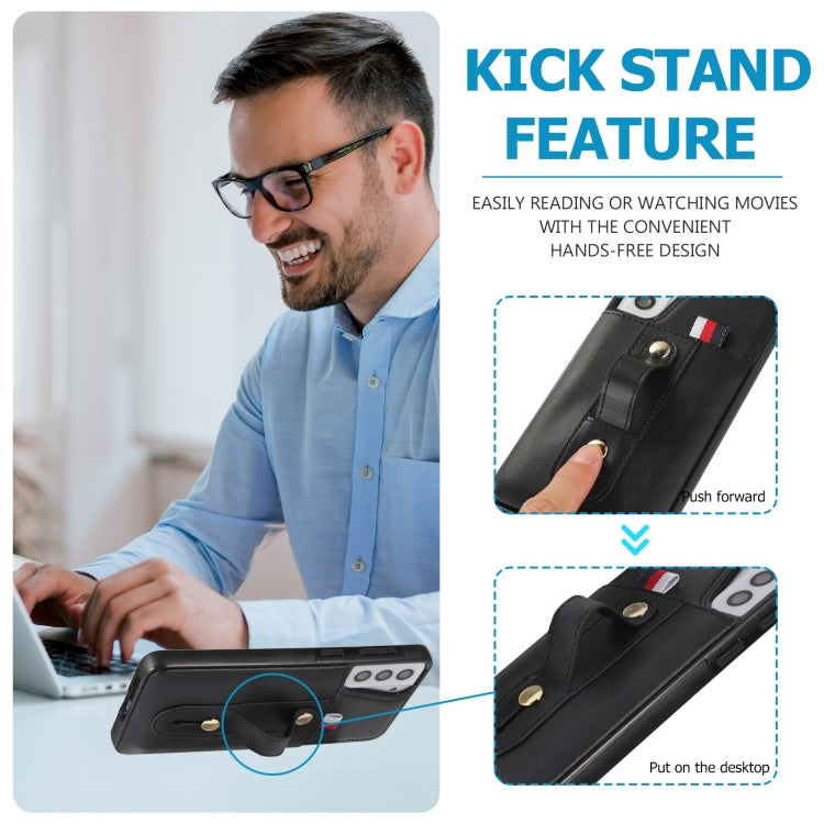 Wristband Kickstand Wallet Leather Phone Case, For Samsung Galaxy S22 5G, For Samsung Galaxy S22+ 5G, For Samsung Galaxy S22 Ultra 5G, For Samsung Galaxy S21 5G, For Samsung Galaxy S21+ 5G, For Samsung Galaxy S21 Ultra 5G, For Samsung Galaxy S20�������...