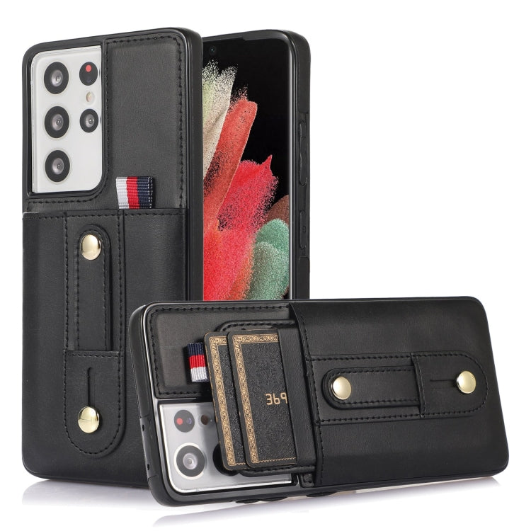 Wristband Kickstand Wallet Leather Phone Case, For Samsung Galaxy S22 5G, For Samsung Galaxy S22+ 5G, For Samsung Galaxy S22 Ultra 5G, For Samsung Galaxy S21 5G, For Samsung Galaxy S21+ 5G, For Samsung Galaxy S21 Ultra 5G, For Samsung Galaxy S20�������...