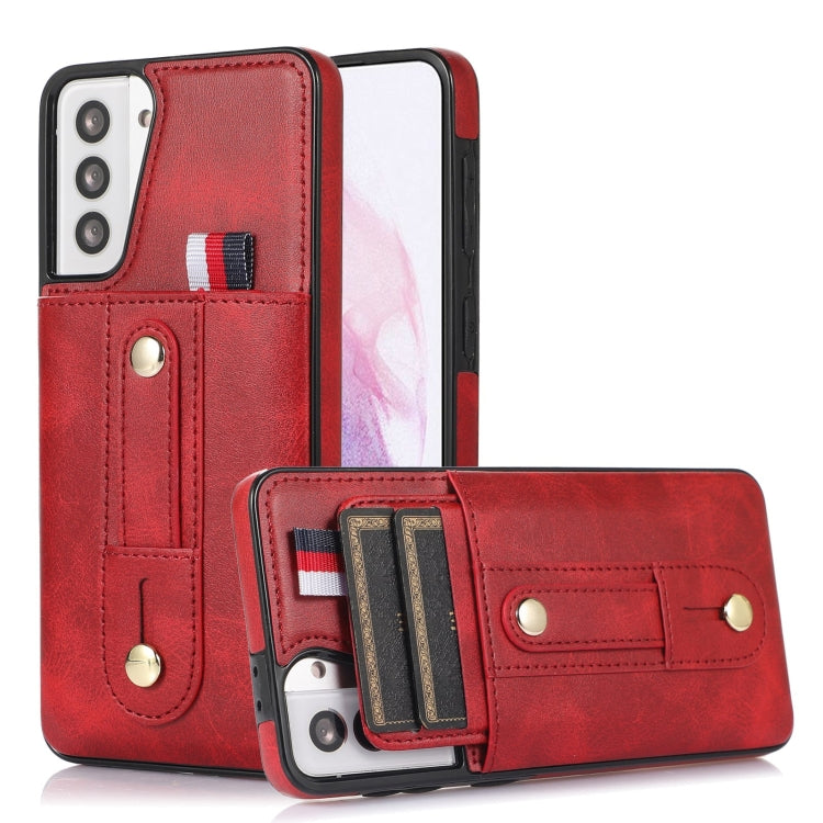 Wristband Kickstand Wallet Leather Phone Case, For Samsung Galaxy S22 5G, For Samsung Galaxy S22+ 5G, For Samsung Galaxy S22 Ultra 5G, For Samsung Galaxy S21 5G, For Samsung Galaxy S21+ 5G, For Samsung Galaxy S21 Ultra 5G, For Samsung Galaxy S20�������...
