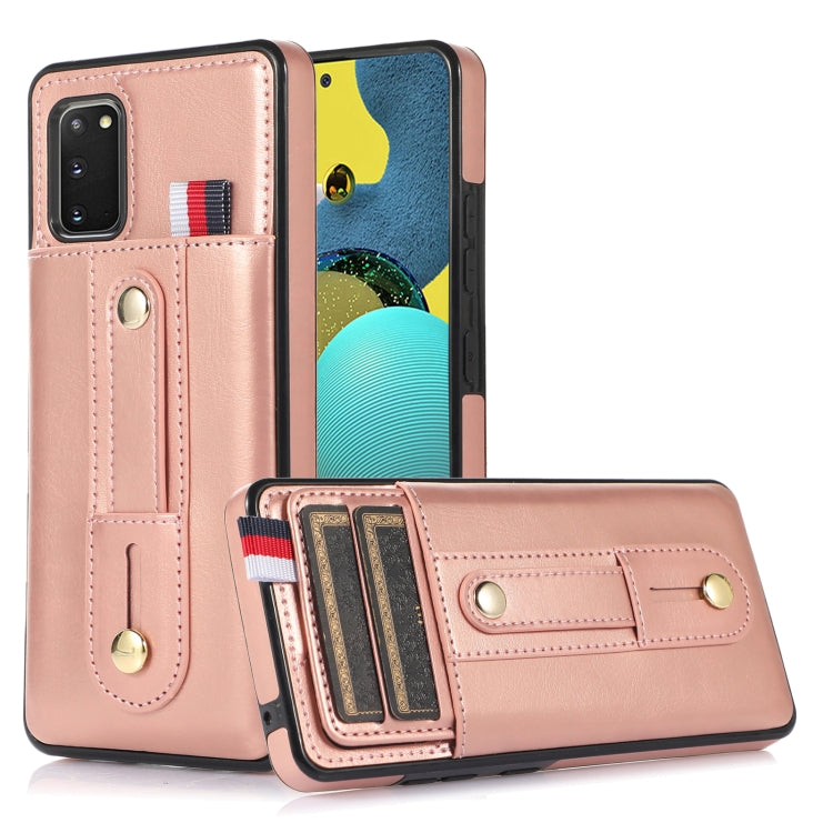 Wristband Kickstand Wallet Leather Phone Case, For Samsung Galaxy S22 5G, For Samsung Galaxy S22+ 5G, For Samsung Galaxy S22 Ultra 5G, For Samsung Galaxy S21 5G, For Samsung Galaxy S21+ 5G, For Samsung Galaxy S21 Ultra 5G, For Samsung Galaxy S20�������...