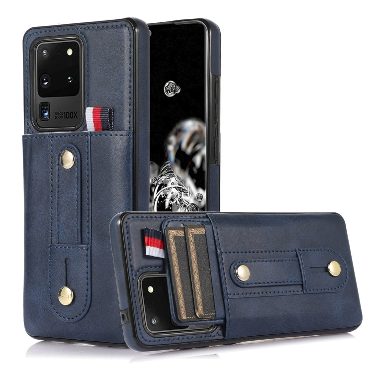 Wristband Kickstand Wallet Leather Phone Case, For Samsung Galaxy S22 5G, For Samsung Galaxy S22+ 5G, For Samsung Galaxy S22 Ultra 5G, For Samsung Galaxy S21 5G, For Samsung Galaxy S21+ 5G, For Samsung Galaxy S21 Ultra 5G, For Samsung Galaxy S20�������...