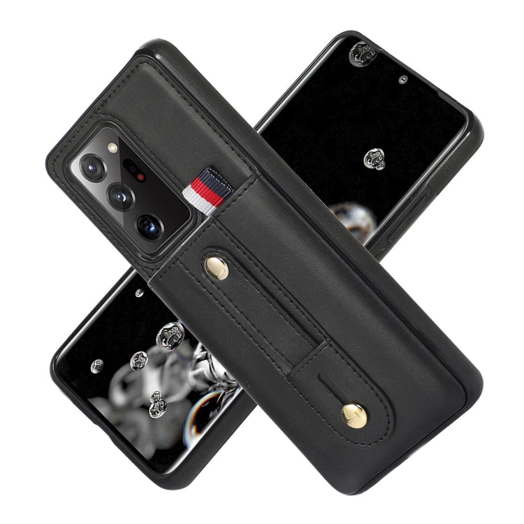Wristband Kickstand Wallet Leather Phone Case, For Samsung Galaxy Note20 Ultra