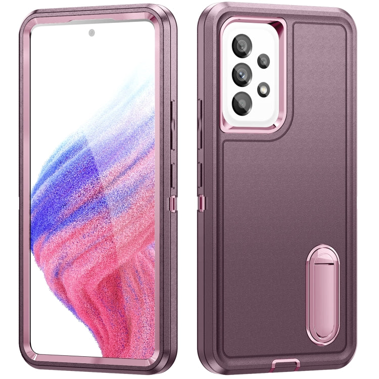 3 in 1 Rugged Holder Phone Case, For Motorola Edge 30 Pro, For Samsung Galaxy A53