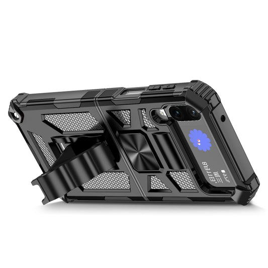 Armor Shockproof TPU + PC Magnetic Protective Phone Case with Holder, For Samsung Galaxy Z Flip4