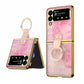 Ring Buckle Diamond Phone Case with Holder, For Samsung Galaxy Z Flip3 5G