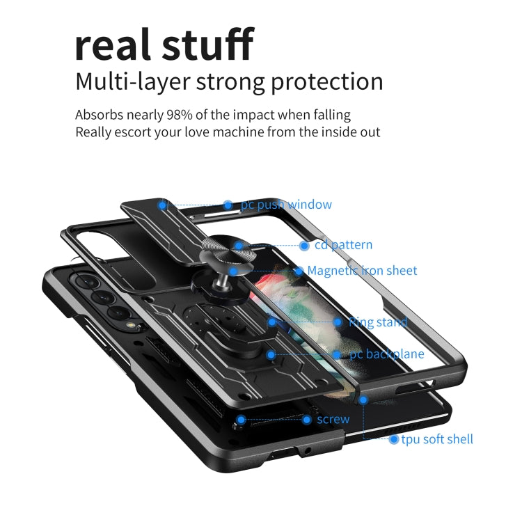 Sliding Camshield Card Phone Case, For Samsung Galaxy Z Fold4, For Samsung Galaxy Z Flip4