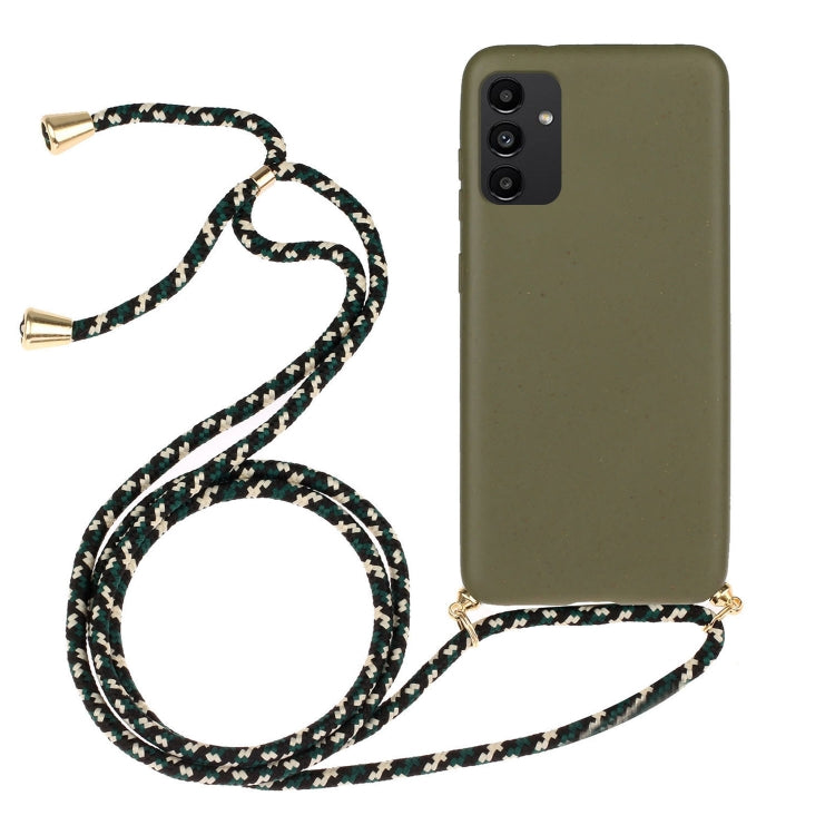 Wheat Straw Material + TPU Protective Case with Lanyard, For Samsung Galaxy A13, For Samsung Galaxy A33 5G, For Samsung Galaxy A53, For Samsung Galaxy A73