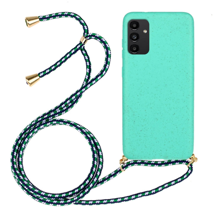Wheat Straw Material + TPU Protective Case with Lanyard, For Samsung Galaxy A13, For Samsung Galaxy A33 5G, For Samsung Galaxy A53, For Samsung Galaxy A73