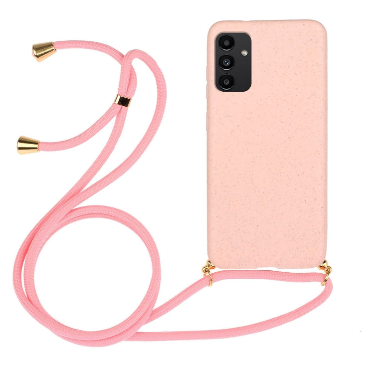 Wheat Straw Material + TPU Protective Case with Lanyard, For Samsung Galaxy A13, For Samsung Galaxy A33 5G, For Samsung Galaxy A53, For Samsung Galaxy A73