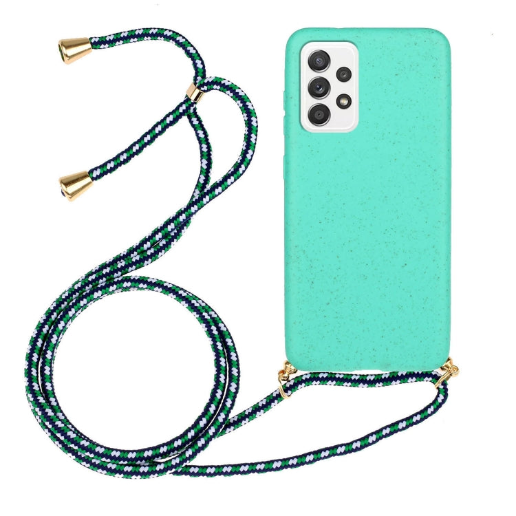 Wheat Straw Material + TPU Protective Case with Lanyard, For Samsung Galaxy A13, For Samsung Galaxy A33 5G, For Samsung Galaxy A53, For Samsung Galaxy A73