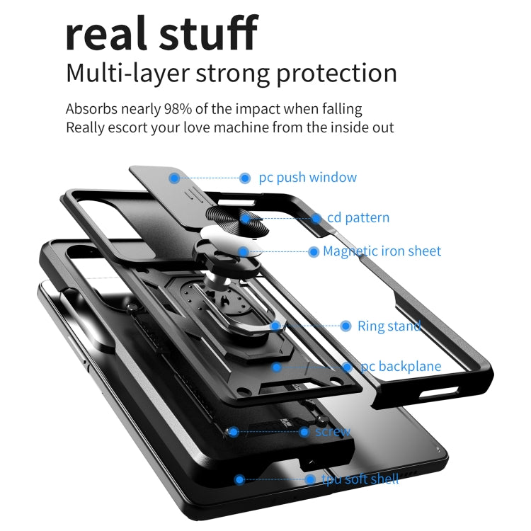 Sliding Camera Cover TPU+PC Phone Case, For Samsung Galaxy Z Fold4