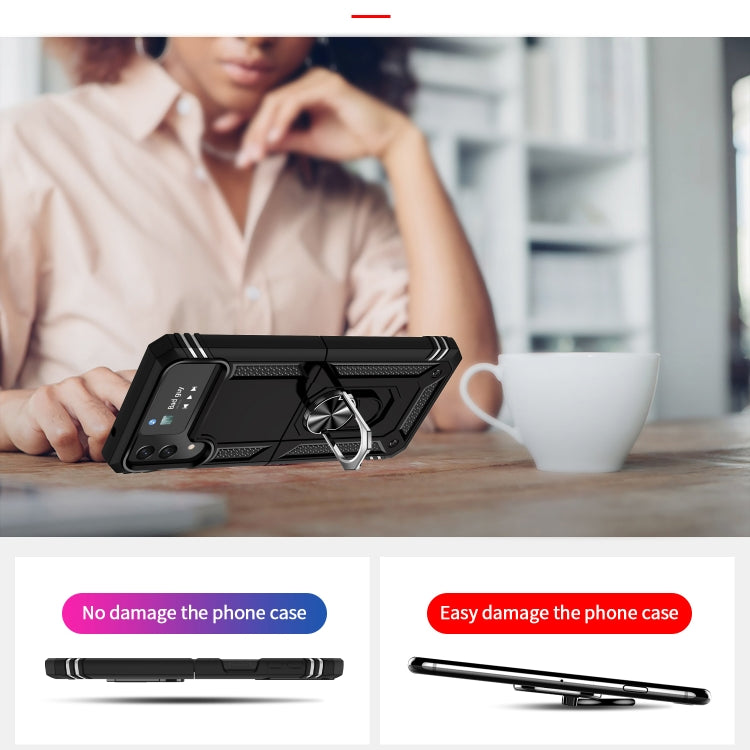 Shockproof TPU + PC Protective Case with 360 Degree Rotating Holder, For Samsung Galaxy Z Flip4