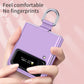 Skin Feel Folding Phone Case with Drawstring Key Chain, For Samsung Galaxy Z Flip4