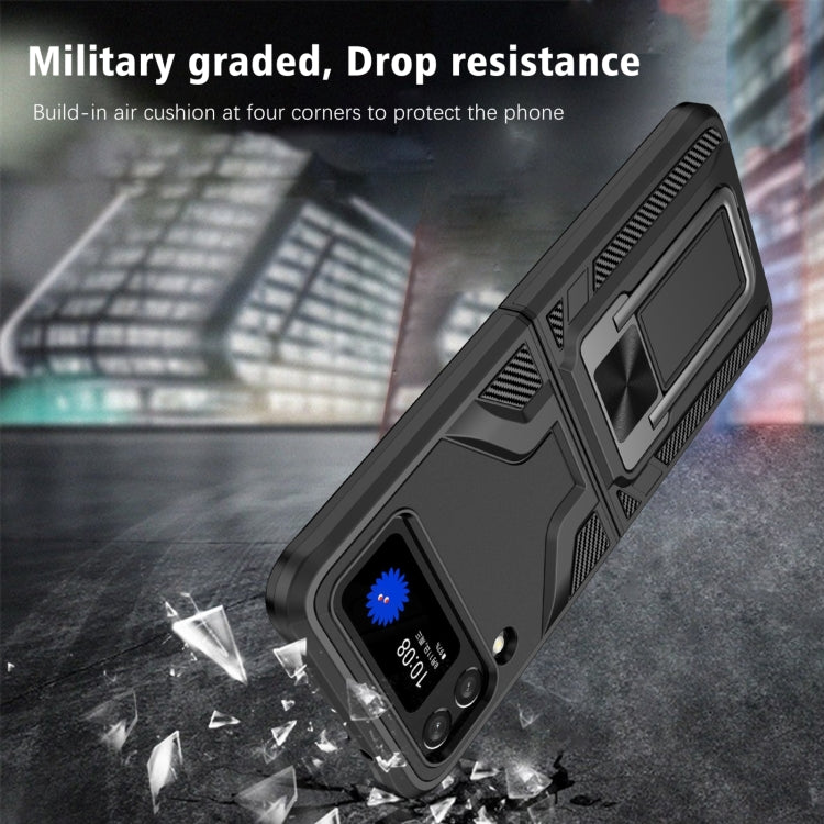 2 in 1 Kickstand Magnetic Armor Shockproof Phone Case, For Samsung Galaxy Z Flip4
