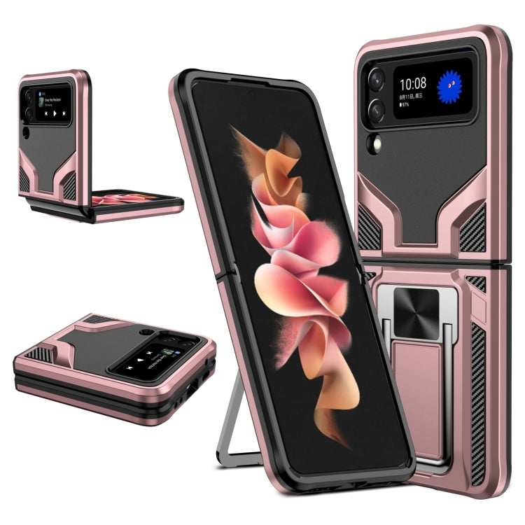 2 in 1 Kickstand Magnetic Armor Shockproof Phone Case, For Samsung Galaxy Z Flip4