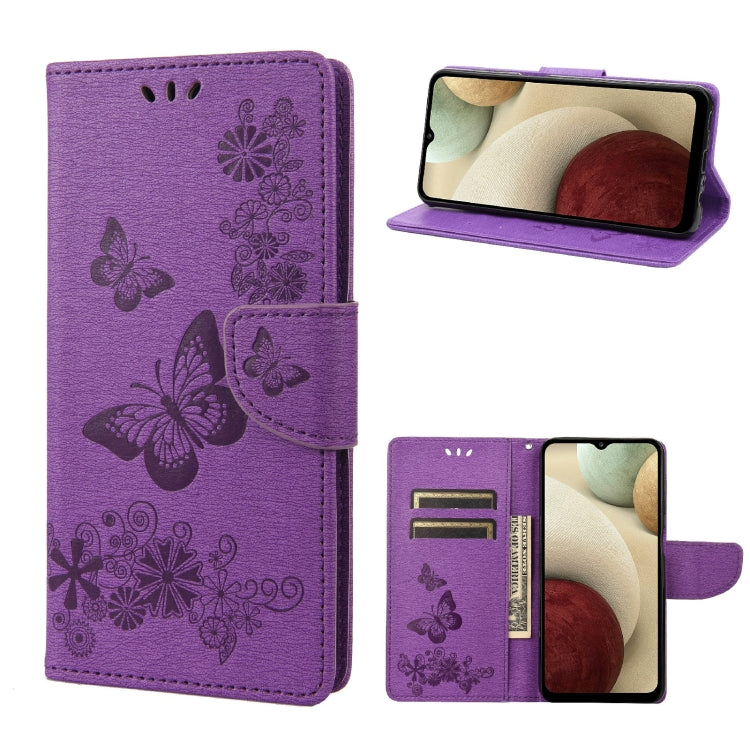 Butterflies Embossing Horizontal Flip Leather Phone Case, For Motorola Moto E32, For Samsung Galaxy A03, For Samsung Galaxy Xcover6 Pro