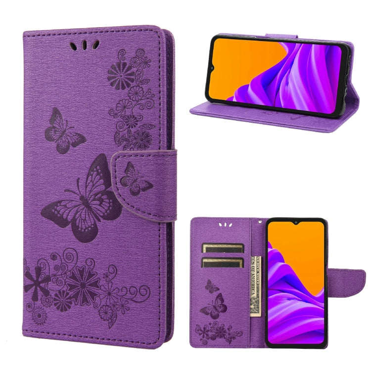 Butterflies Embossing Horizontal Flip Leather Phone Case, For Motorola Moto E32, For Samsung Galaxy A03, For Samsung Galaxy Xcover6 Pro