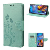 Butterfly Flower Pattern Horizontal Flip Leather Phone Case with Card Slot & Holder, For Motorola Moto E32, For Samsung Galaxy A03, For Samsung Galaxy Xcover6 Pro