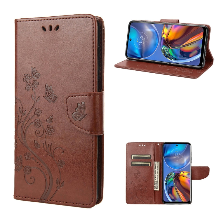Butterfly Flower Pattern Horizontal Flip Leather Phone Case with Card Slot & Holder, For Motorola Moto E32, For Samsung Galaxy A03, For Samsung Galaxy Xcover6 Pro