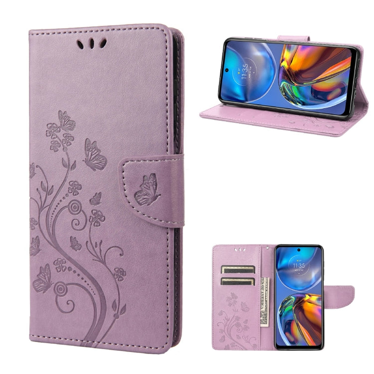 Butterfly Flower Pattern Horizontal Flip Leather Phone Case with Card Slot & Holder, For Motorola Moto E32, For Samsung Galaxy A03, For Samsung Galaxy Xcover6 Pro