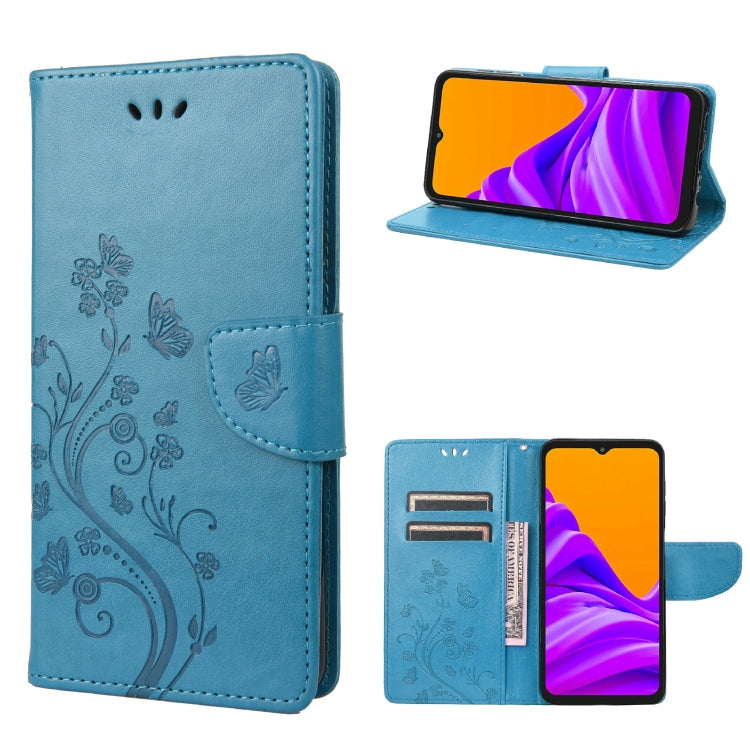 Butterfly Flower Pattern Horizontal Flip Leather Phone Case with Card Slot & Holder, For Motorola Moto E32, For Samsung Galaxy A03, For Samsung Galaxy Xcover6 Pro