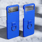 Skin Feeling PC + Flannel Protective Phone Case with Ring Hook, For Samsung Galaxy Z Flip4 5G