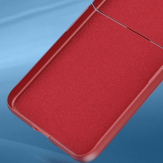 Skin Feeling PC + Flannel Protective Phone Case with Ring Hook, For Samsung Galaxy Z Flip4 5G