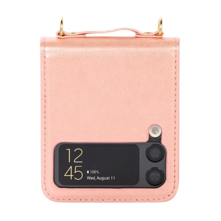 Stitching Color Fold Leather Phone Case with Card Slot, For Samsung Galaxy Z Flip4, For Samsung Galaxy Z Flip3 5G