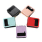 Stitching Color Fold Leather Phone Case with Card Slot, For Samsung Galaxy Z Flip4, For Samsung Galaxy Z Flip3 5G