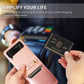 Stitching Color Fold Leather Phone Case with Card Slot, For Samsung Galaxy Z Flip4, For Samsung Galaxy Z Flip3 5G