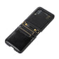 Stitching Color Fold Leather Phone Case with Card Slot, For Samsung Galaxy Z Flip4, For Samsung Galaxy Z Flip3 5G