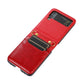 Stitching Color Fold Leather Phone Case with Card Slot, For Samsung Galaxy Z Flip4, For Samsung Galaxy Z Flip3 5G