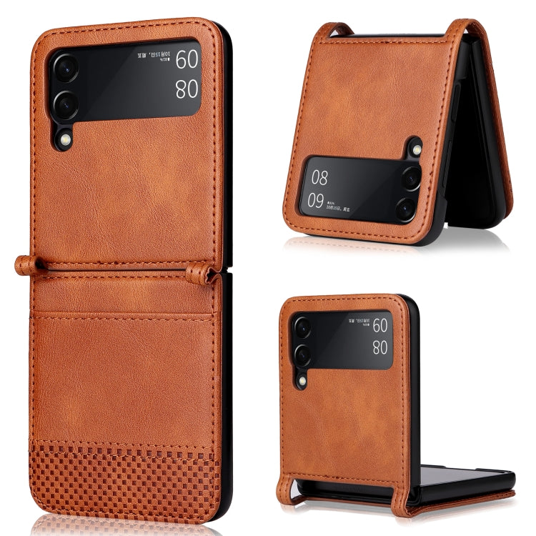 Vintage Texture Folding Leather Phone Case, For Samsung Galaxy Z Filp4 5G