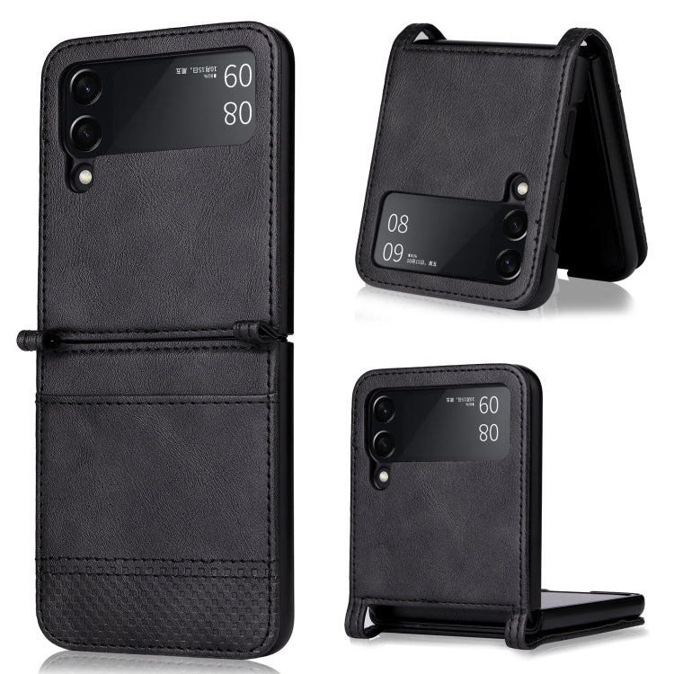 Vintage Texture Folding Leather Phone Case, For Samsung Galaxy Z Filp4 5G