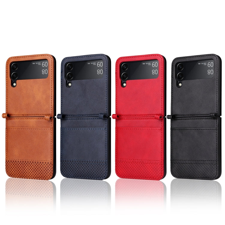 Vintage Texture Folding Leather Phone Case, For Samsung Galaxy Z Filp4 5G