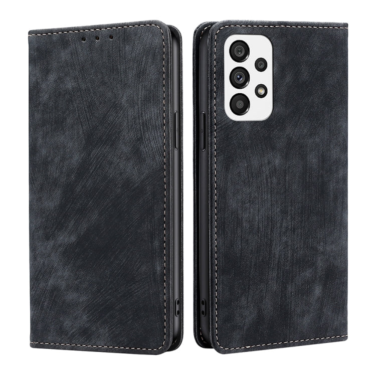 RFID Anti-theft Brush Magnetic Leather Phone Case