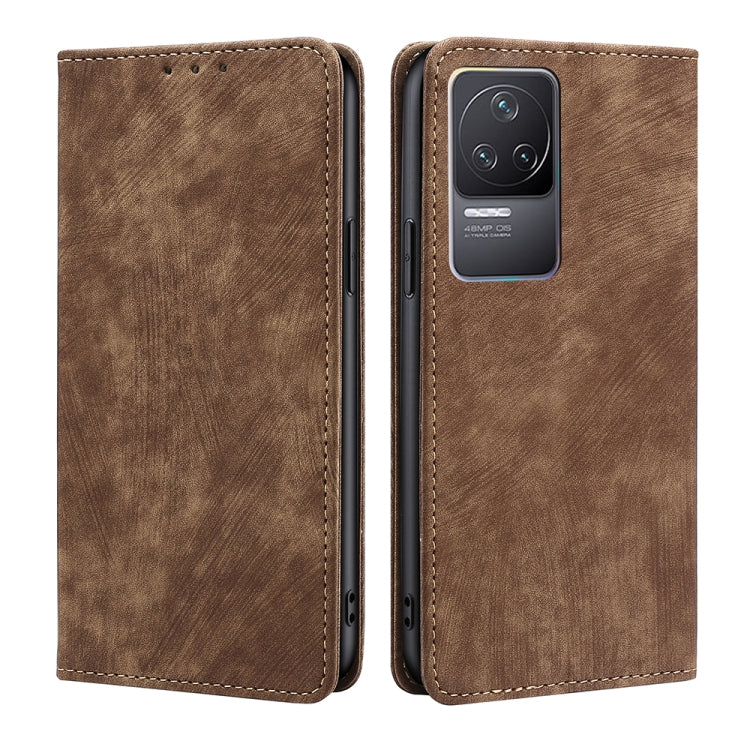 RFID Anti-theft Brush Magnetic Leather Phone Case