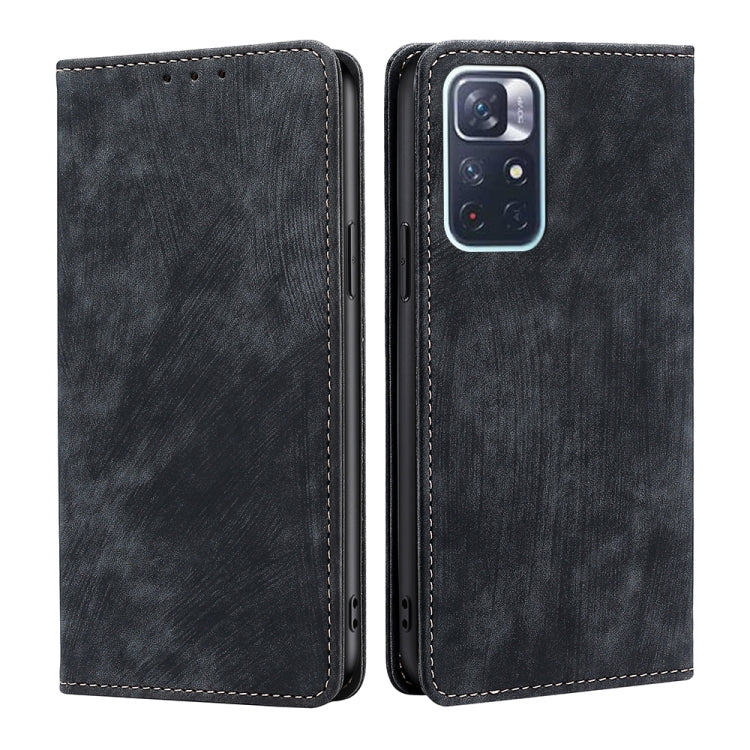 RFID Anti-theft Brush Magnetic Leather Phone Case