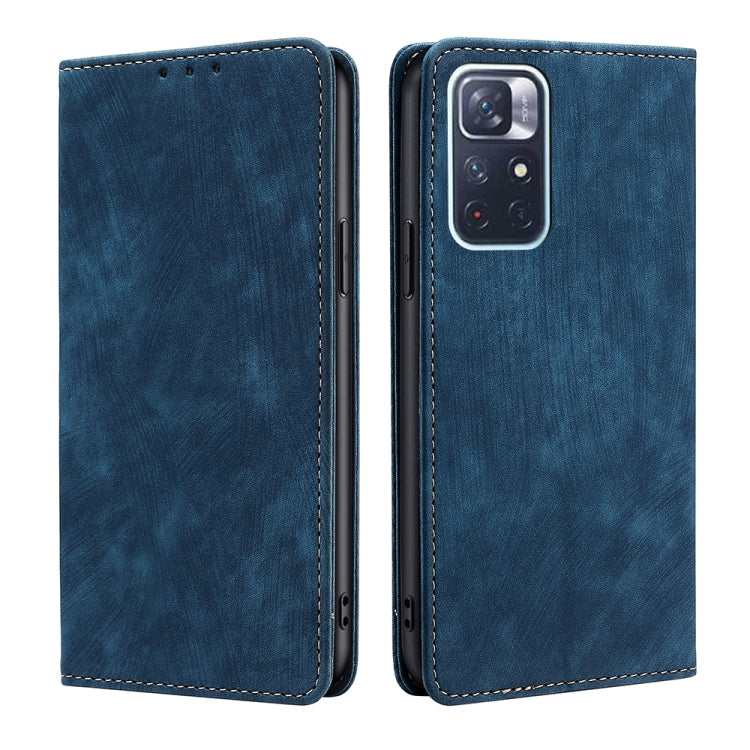 RFID Anti-theft Brush Magnetic Leather Phone Case