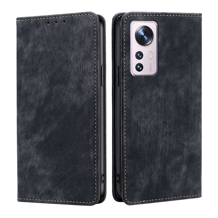 RFID Anti-theft Brush Magnetic Leather Phone Case