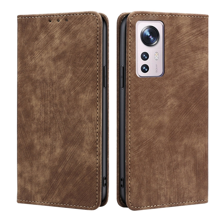 RFID Anti-theft Brush Magnetic Leather Phone Case