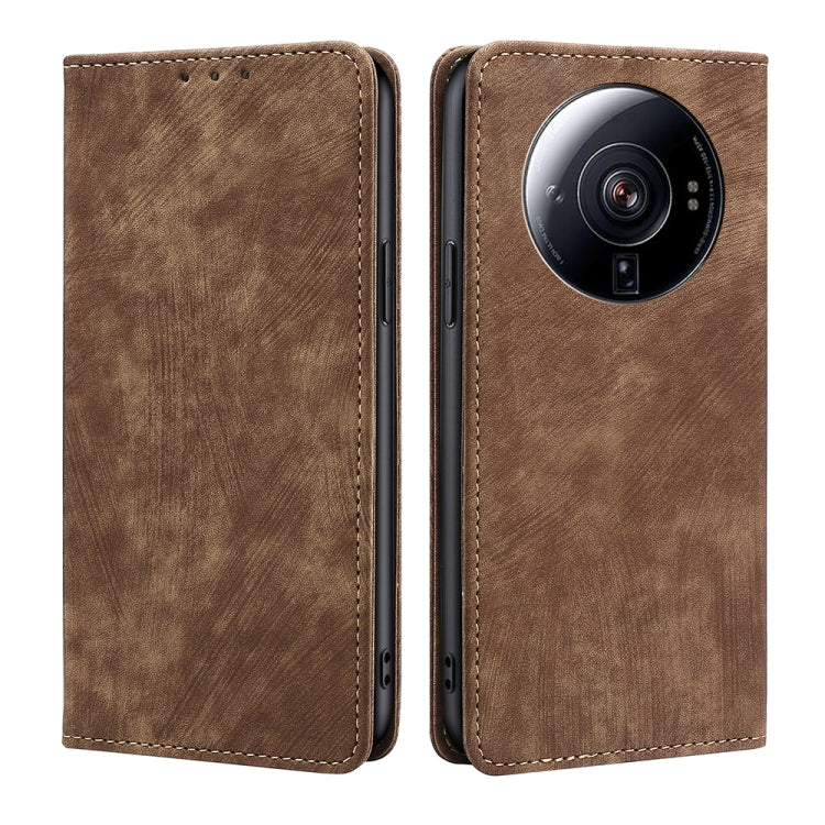 RFID Anti-theft Brush Magnetic Leather Phone Case