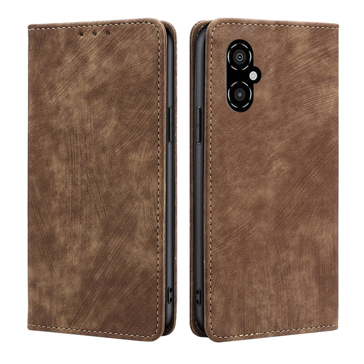 RFID Anti-theft Brush Magnetic Leather Phone Case