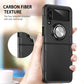 Shockproof Transparent TPU + Acrylic Protective Phone Case with Ring Holder, For Samsung Galaxy Z Flip4, For Samsung Galaxy Z Flip3 5G