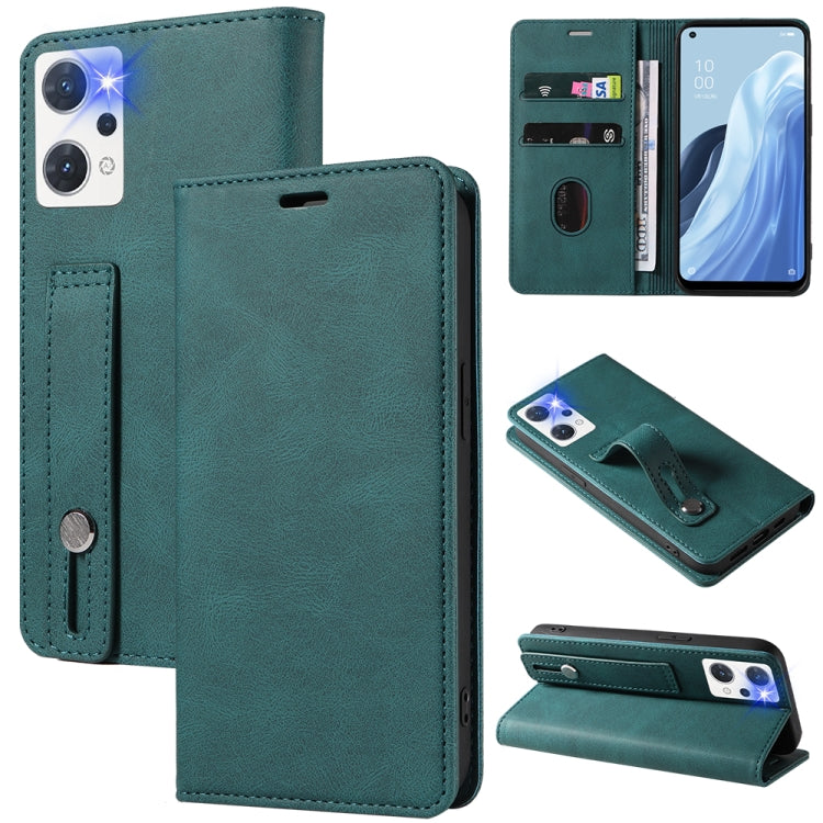 Wristband Magnetic Leather Phone Case, For OPPO Reno7 A, For Samsung Galaxy A33, For Samsung Galaxy S21 5G, For Samsung Galaxy S21 FE 5G, For Samsung Galaxy S21+ 5G, For Samsung Galaxy S21 Ultra 5G, For Samsung Galaxy S22 5G, For Samsung Galaxy S22+ 5G