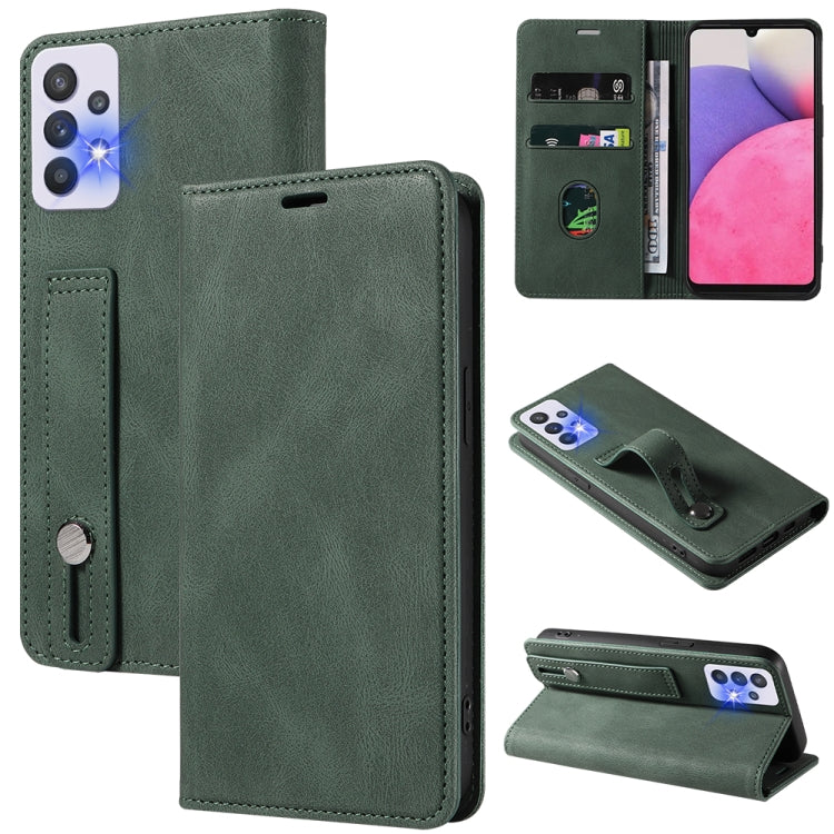 Wristband Magnetic Leather Phone Case, For OPPO Reno7 A, For Samsung Galaxy A33, For Samsung Galaxy S21 5G, For Samsung Galaxy S21 FE 5G, For Samsung Galaxy S21+ 5G, For Samsung Galaxy S21 Ultra 5G, For Samsung Galaxy S22 5G, For Samsung Galaxy S22+ 5G