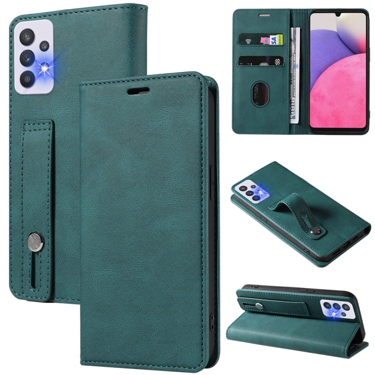 Wristband Magnetic Leather Phone Case, For OPPO Reno7 A, For Samsung Galaxy A33, For Samsung Galaxy S21 5G, For Samsung Galaxy S21 FE 5G, For Samsung Galaxy S21+ 5G, For Samsung Galaxy S21 Ultra 5G, For Samsung Galaxy S22 5G, For Samsung Galaxy S22+ 5G